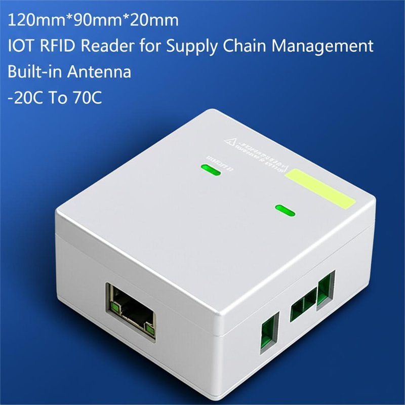 120mm*90mm*20mm IOT RFID Reader with Built-in Antenna for -20C To 70C Environments and 50-100 Tags/s Reading Speed